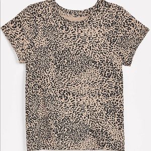 Cheetah print crew tee